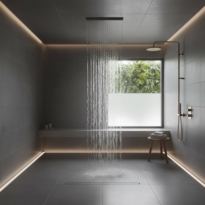Walk In Waterfall Room Wet Room Waterfalls: Elevating the Modern Shower Experience | Designed ...