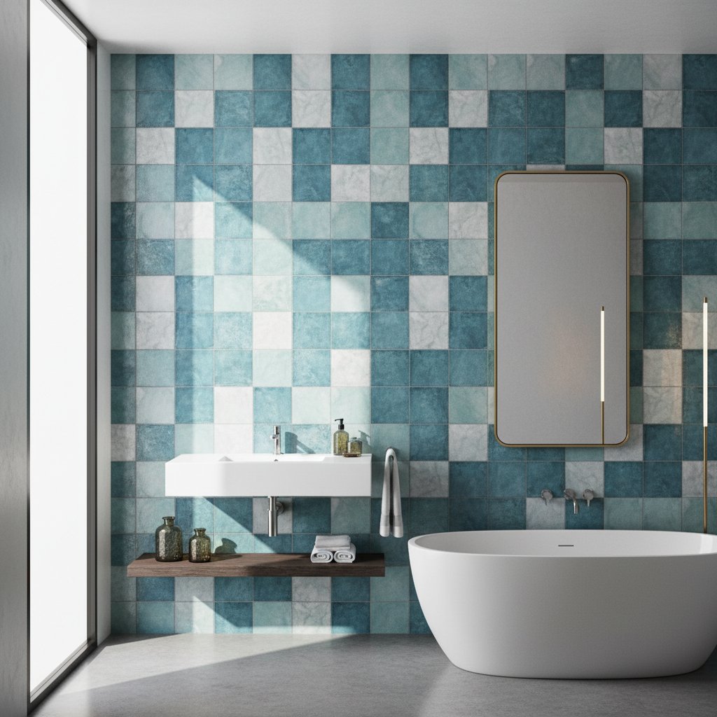 Textured 3D Tiles for Bathroom Walls | designed-visions.com | Designed ...